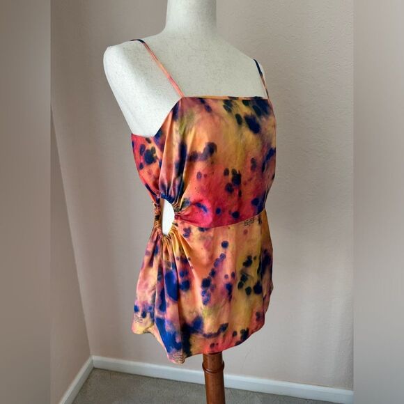 Rokh silky cut out top with spaghett  straps for tent the runway. sz42 us 10 - Picture 7 of 9